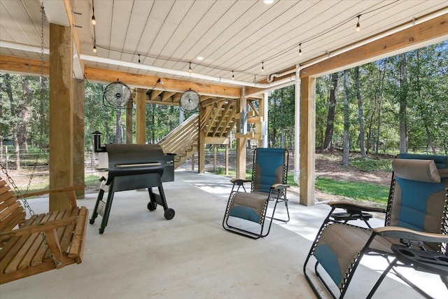 view of patio with grilling area