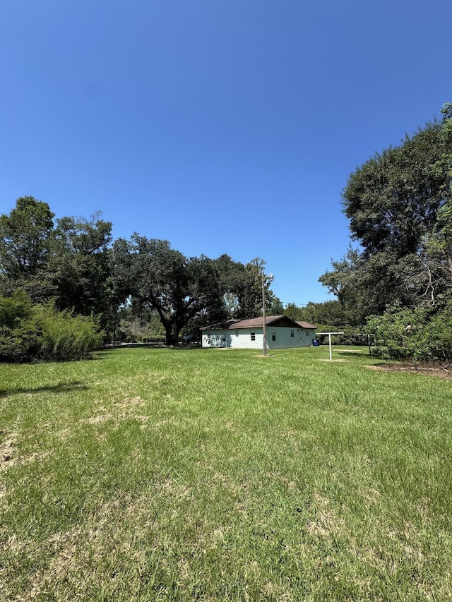 view of yard with a rural view