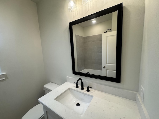 14865 Norma Jane Ln, Beaumont, TX 77713 - full bath featuring toilet, vanity, and a shower