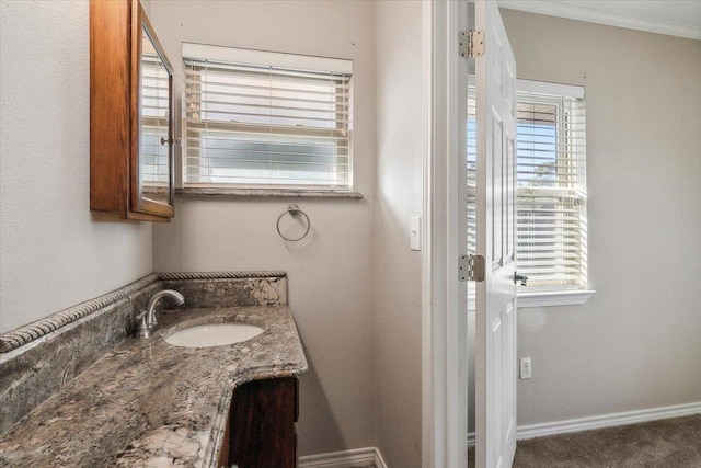 bathroom featuring vanity