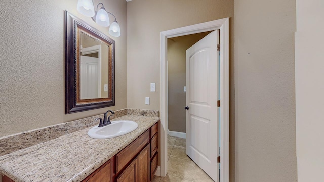 13475 Chimney Rock Dr, Beaumont, TX 77713 - bathroom with vanity and tile patterned flooring