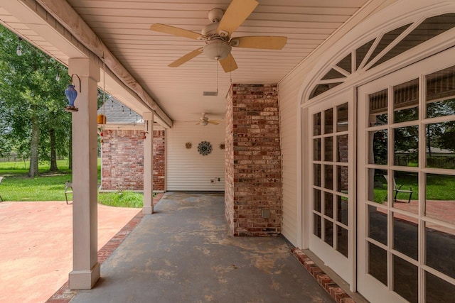 13475 Chimney Rock Dr, Beaumont, TX 77713 - view of patio featuring a ceiling fan