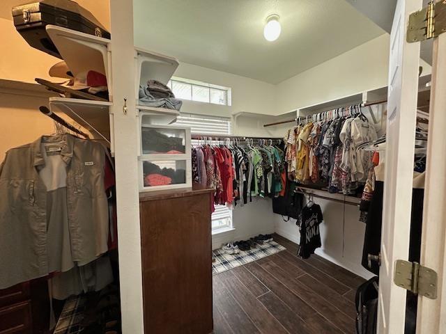10994 Bessie Heights Rd, Orange, TX 77630 - walk in closet featuring wood finished floors