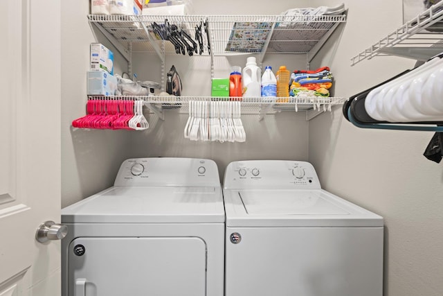 6605 Palace Dr, Lumberton, TX 77657 - laundry room featuring separate washer and dryer