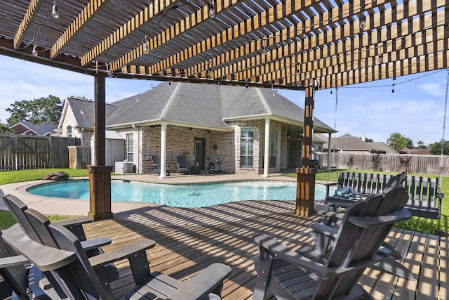 view of pool featuring a pergola