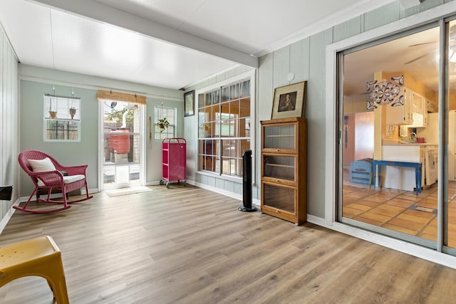 9055 Glen Mdw, Beaumont, TX 77706 - sitting room featuring wood finished floors and baseboards