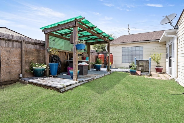 9055 Glen Mdw, Beaumont, TX 77706 - fenced backyard with a wooden deck