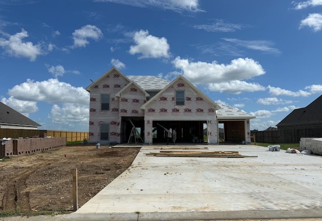 view of property in mid-construction