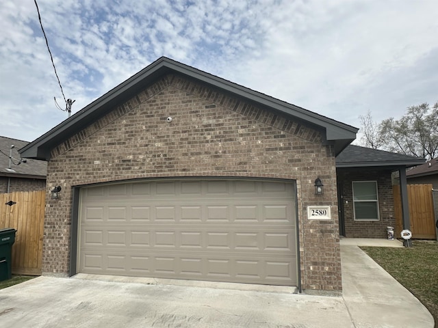 view of front facade with a garage