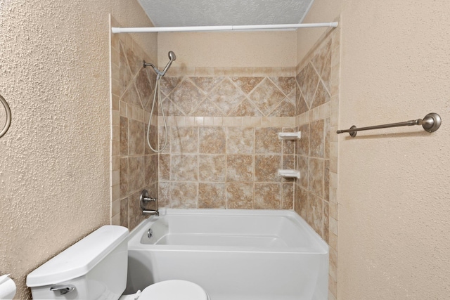 8598 Cornell Dr, Lumberton, TX 77657 - bathroom featuring a textured wall and bathing tub / shower combination