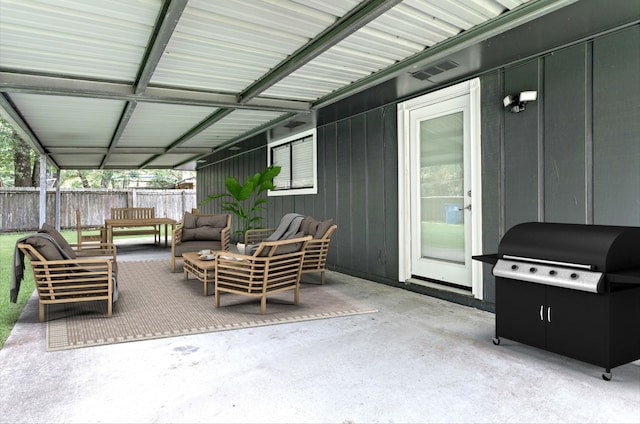 12795 Tanoak Ln, Beaumont, TX 77713 - view of patio with outdoor lounge area and a grill