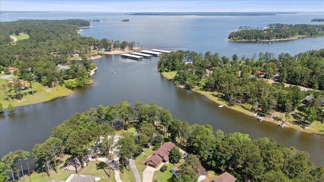 243 Riverbirch, Brookeland, TX 75931 - aerial overview of property's location with a nearby body of water