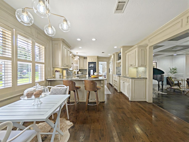 880 Goodhue Rd, Beaumont, TX 77706 - dining area with plenty of natural light, recessed lighting, and dark wood-type flooring