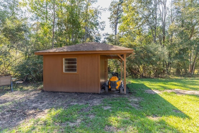 view of shed