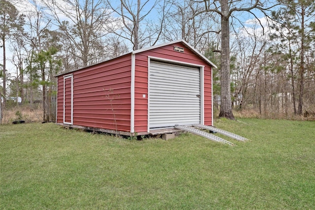 view of outbuilding featuring an outdoor structure