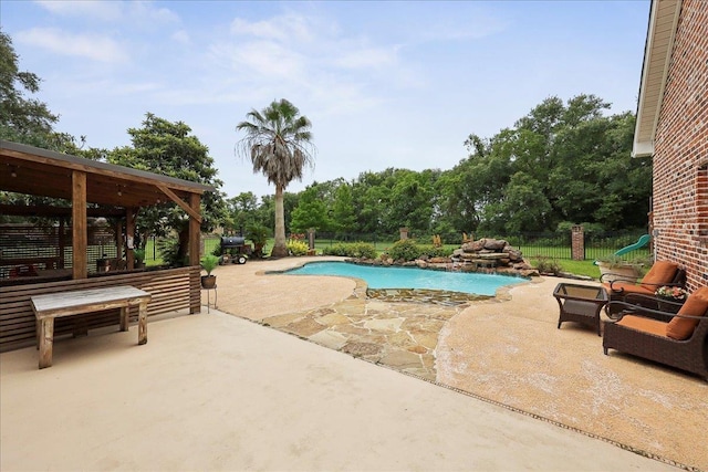 8185 Dawn Dr, Beaumont, TX 77705 - view of swimming pool featuring a patio area