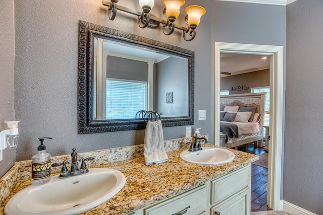 bathroom with vanity and a healthy amount of sunlight