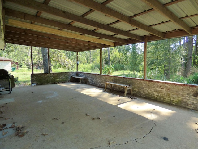 view of patio / terrace with a grill