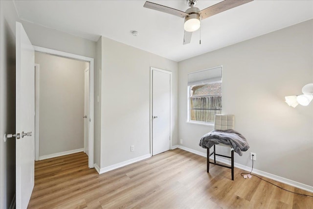 5150 Stardust Dr, Beaumont, TX 77706 - bedroom with light wood-style flooring and a ceiling fan