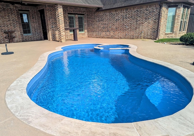 416 Birch View Dr, Lumberton, TX 77657 - view of swimming pool featuring a patio area and a pool with connected hot tub
