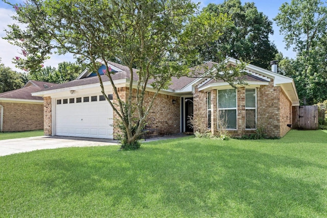 12945 Westchester Ln, Beaumont, TX 77713 - ranch-style house featuring concrete driveway, an attached garage, and brick siding