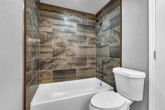 347 W Texas State Highway 63, Jasper, TX 75951 - full bath with a textured wall, toilet, and bathing tub / shower combination