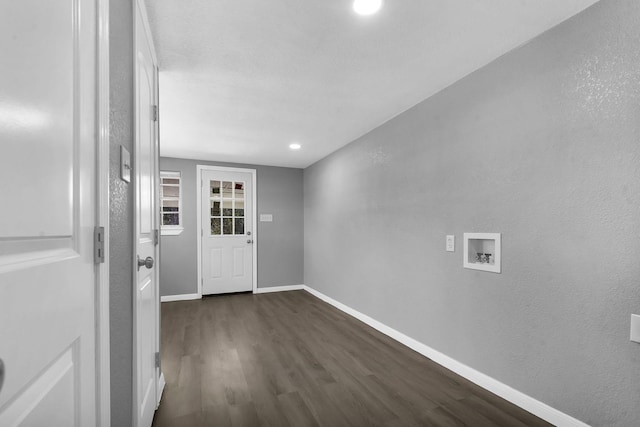 347 W Texas State Highway 63, Jasper, TX 75951 - entrance foyer with dark wood-style flooring, baseboards, and recessed lighting