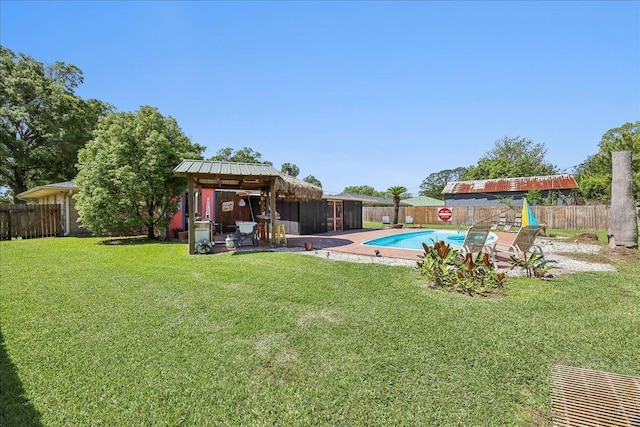 319 Dixie Dr, Bridge City, TX 77611 - view of yard with a gazebo