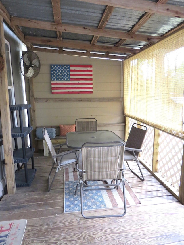 14547 Oak Leaf Loop, Splendora, TX 77372 - wooden terrace with outdoor dining area
