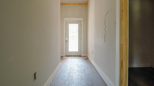 entryway with baseboards