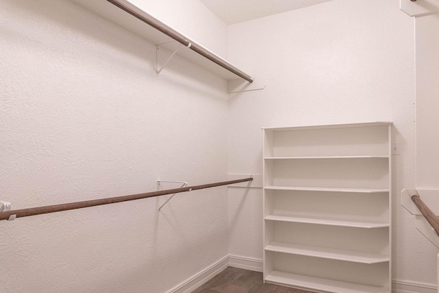 spacious closet featuring hardwood / wood-style floors