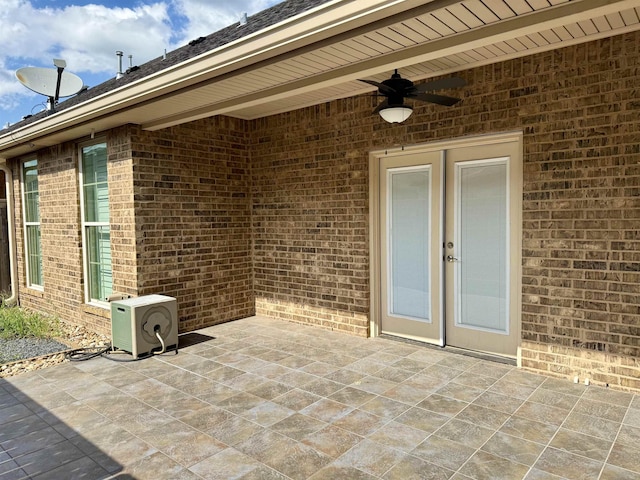 3865 E Pointe Dr, Beaumont, TX 77706 - view of patio featuring a ceiling fan and ac unit