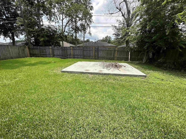 view of yard featuring a patio