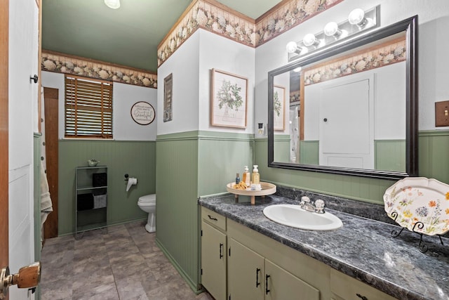 2836 Old Spurger Rd, Silsbee, TX 77656 - bathroom featuring vanity and wainscoting