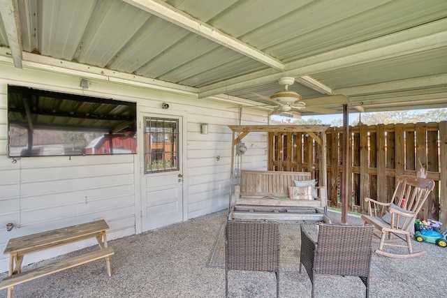 view of patio with fence