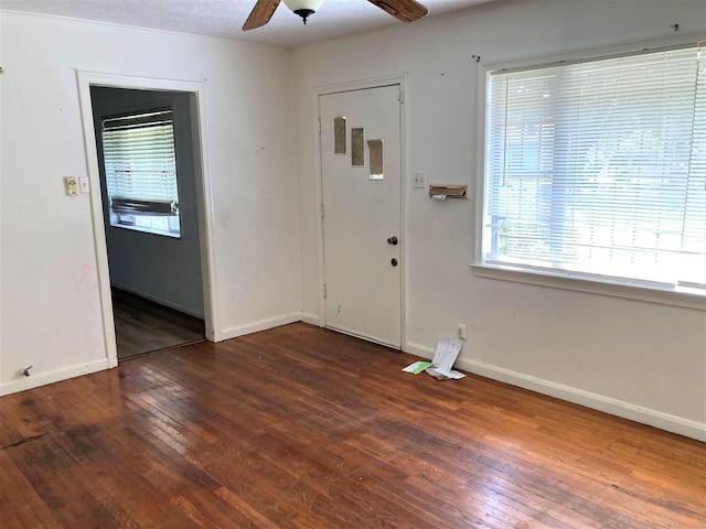4701 Redbird St, Port Arthur, TX 77642 - entryway featuring plenty of natural light, wood-type flooring, and ceiling fan