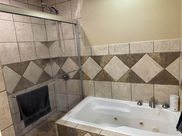 3720 Austin St, Beaumont, TX 77706 - full bath with a tub with jets and a tile shower