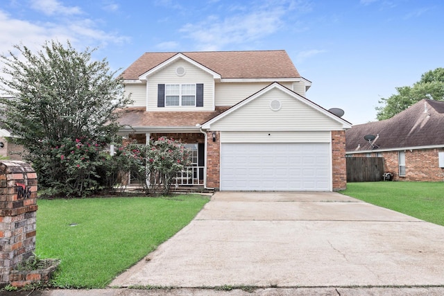 7845 Indian Blanket Dr, Beaumont, TX 77713 - traditional-style house featuring brick siding, concrete driveway, and roof with shingles