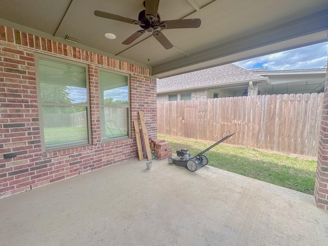308 Long Leaf St, Silsbee, TX 77656 - view of patio with ceiling fan