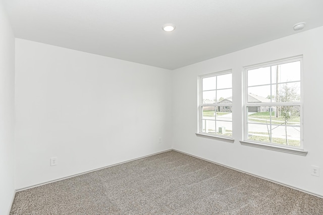 spare room featuring carpet flooring