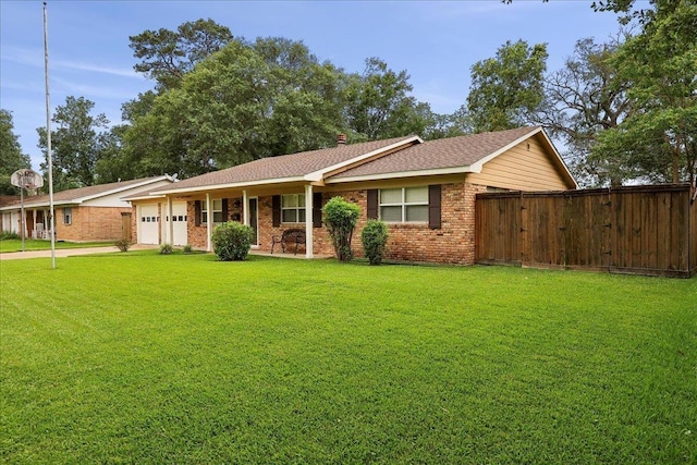 6250 Carnation Dr, Beaumont, TX 77706 - single story home with a garage, roof with shingles, brick siding, and covered porch