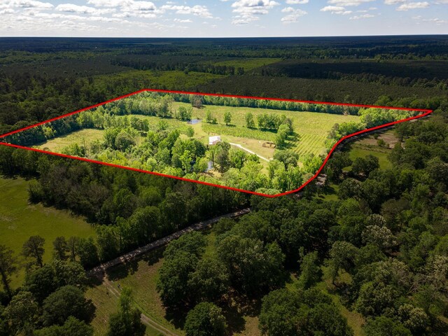 2360 County Road 2071, Hull, TX 77564 - aerial view with a rural view and a wooded view