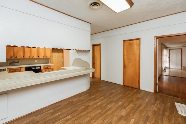 interior space featuring dark wood-type flooring