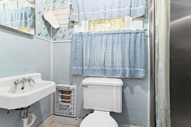 bathroom featuring toilet and sink