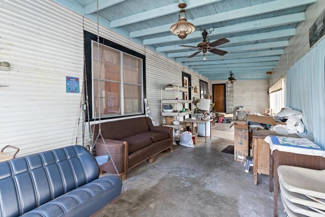 view of patio / terrace with ceiling fan