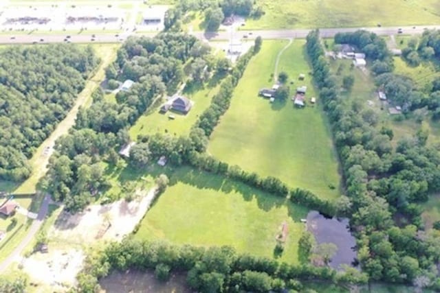 aerial view with a rural view