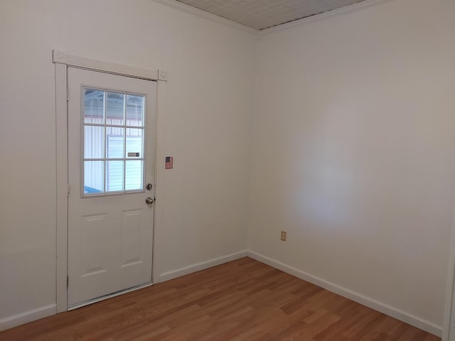 entryway with light hardwood / wood-style flooring