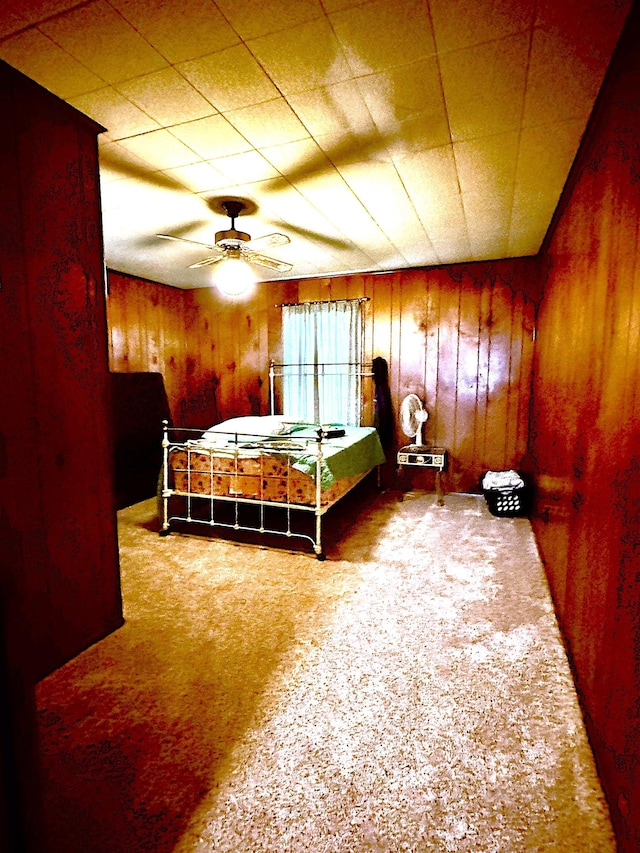 3704 Nightingale St, Orange, TX 77630 - bedroom with wooden walls