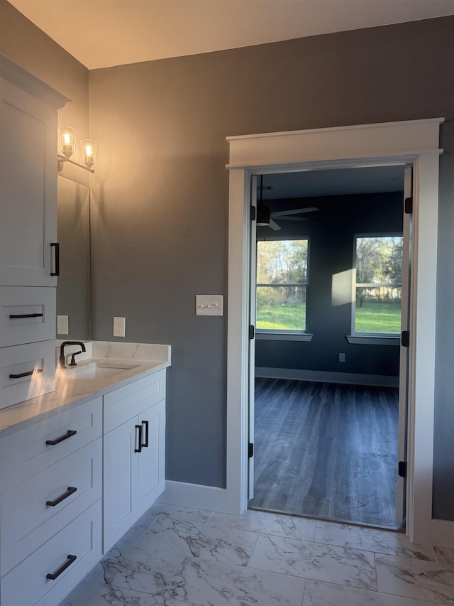 bathroom with vanity