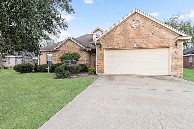 front of property with a garage and a front yard